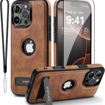 Magnetic Leather iPhone 16 Pro Case