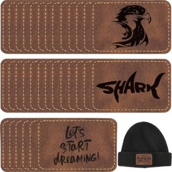 50 Pack Leatherette Hat Patches