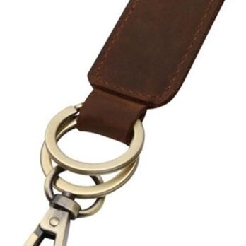 Leather Keychain Ring